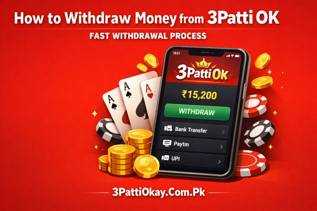 Withdraw Money from 3Patti OK